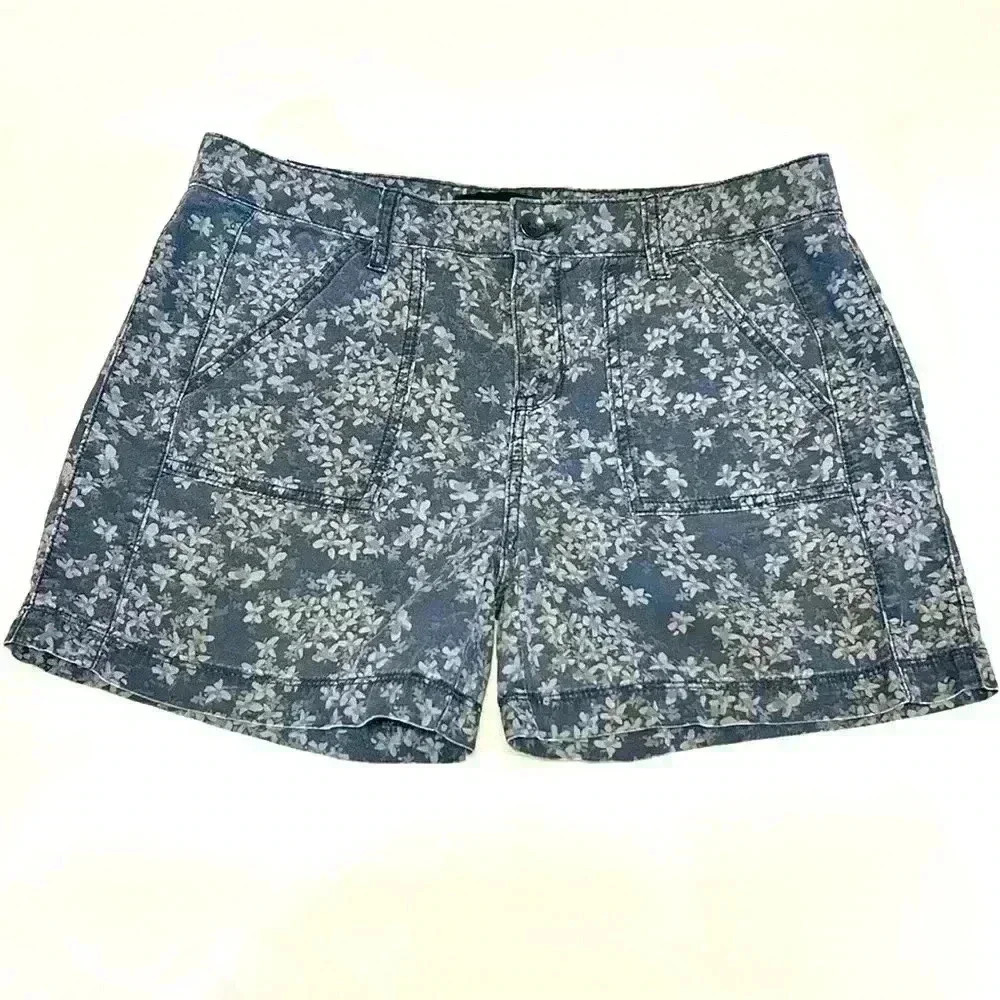 Calvin Klein Blue Floral Denim Shorts